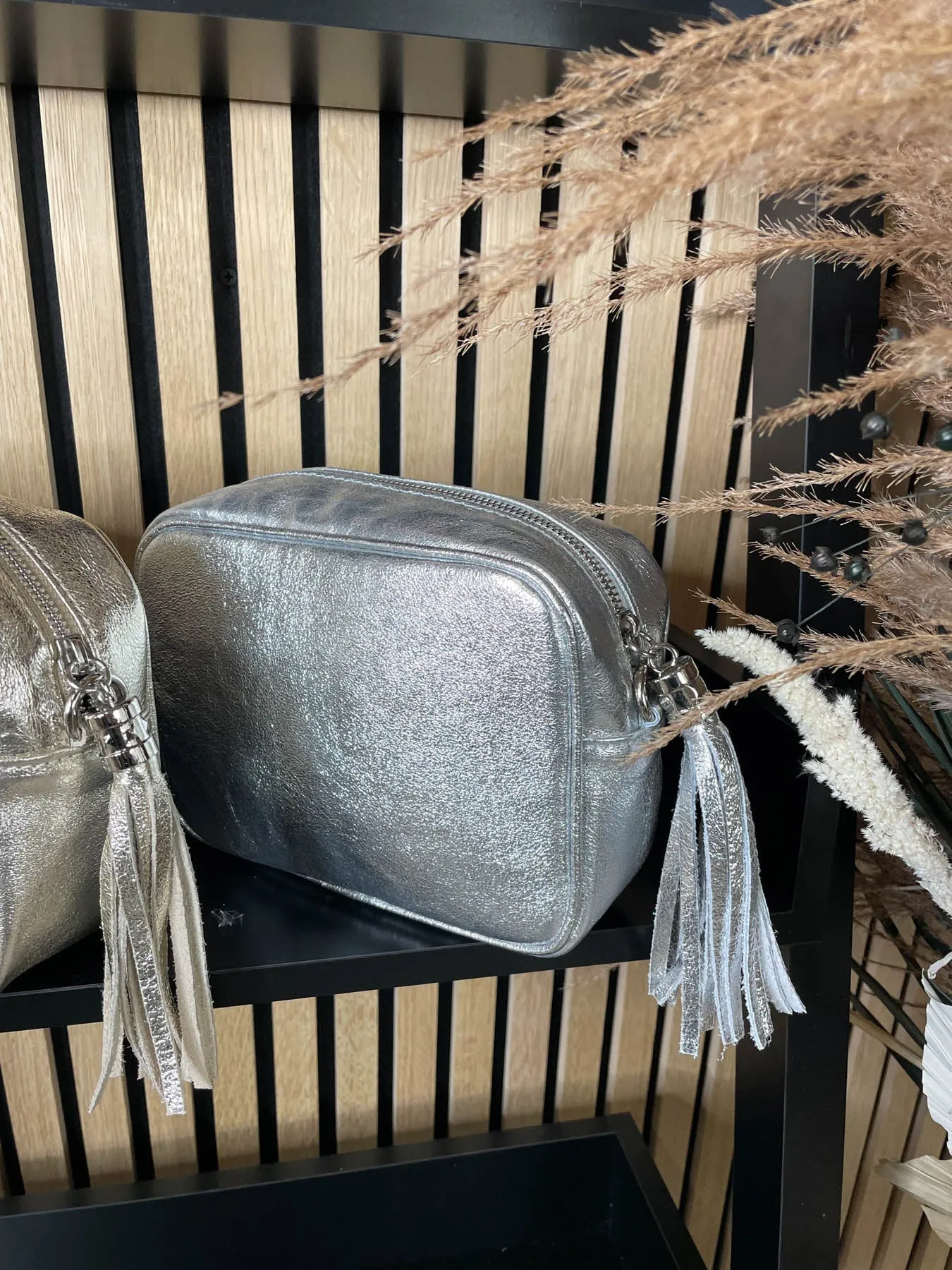 Metallic Leather Camera Bag - 4 Colours