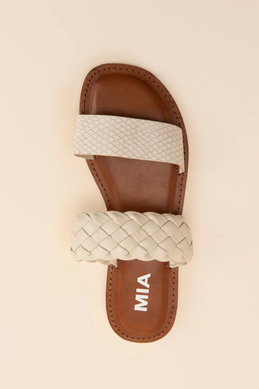 MIA Kina Python Braid Double Band Sandals