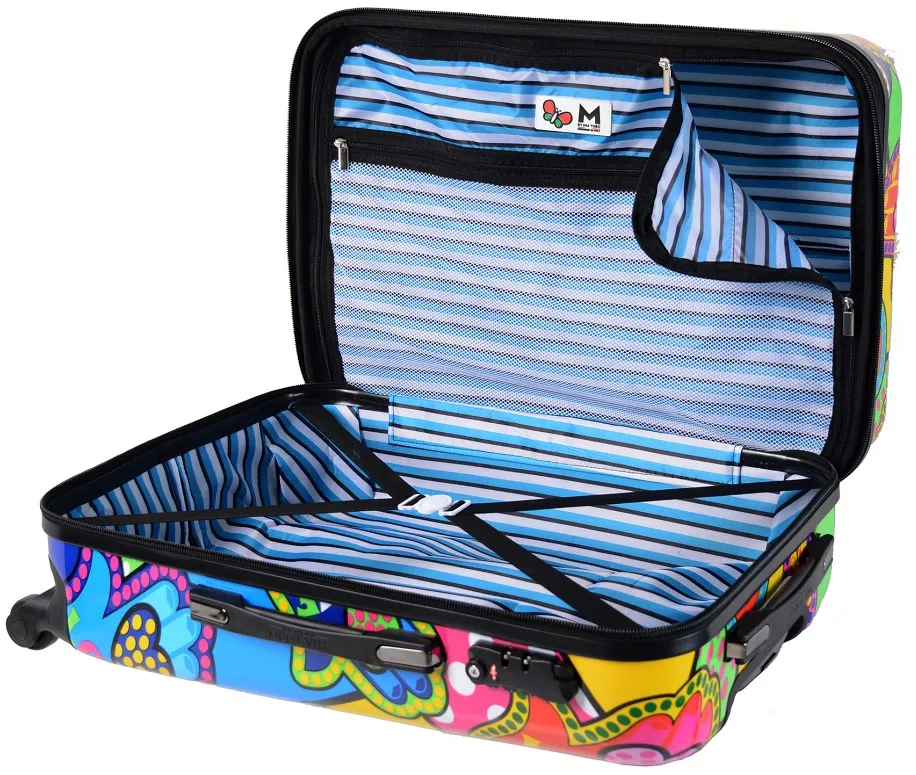 Mia Toro Hamsa Love Multicolor 3-Piece Luggage Set 