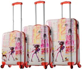 Mia Toro Izak Chic Voyage 3-Piece Luggage Set 