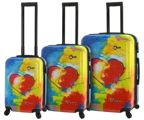 Mia Toro Prado In Love 3-Piece Luggage Set 