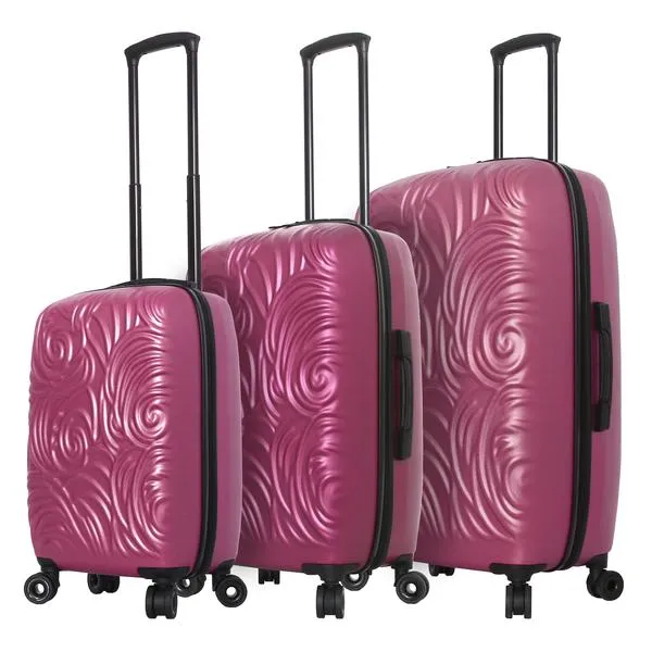 Mia Toro Swirl 3-Piece Luggage Set 