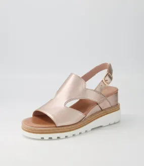 MIDAS Benna Pale Rose Gold Leather Sandals Ws