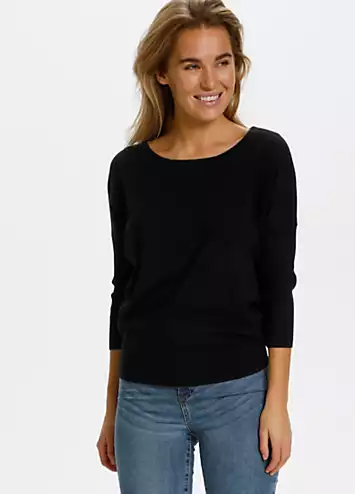 Mila Round Neck Pullover by Saint Tropez | Look Again