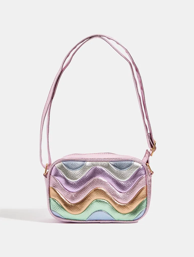 Millie Pastel Rainbow Wave Cross Body Bag