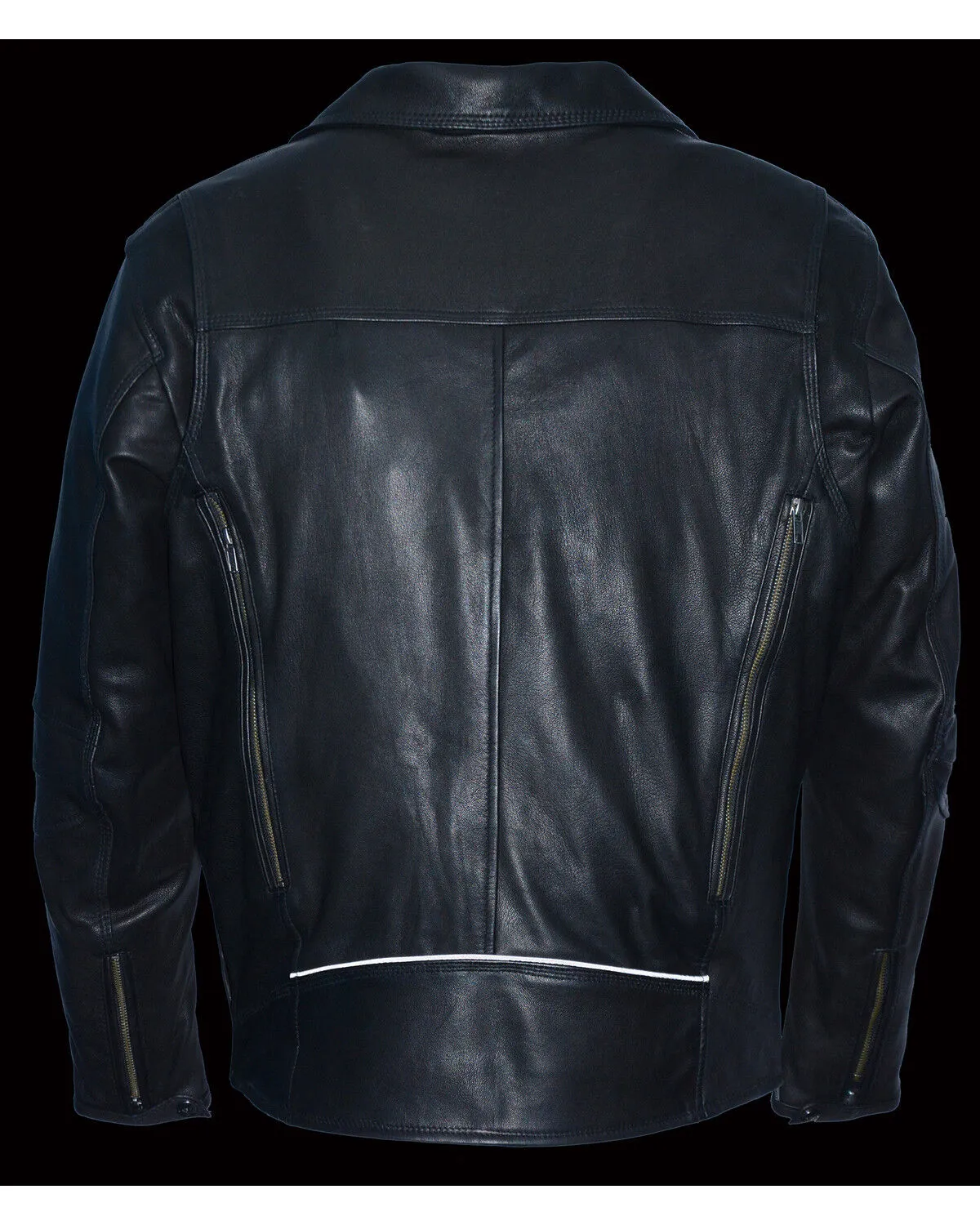 Milwaukee Leather Men's Lightweight Extra Long Biker Jacket - Big 5X