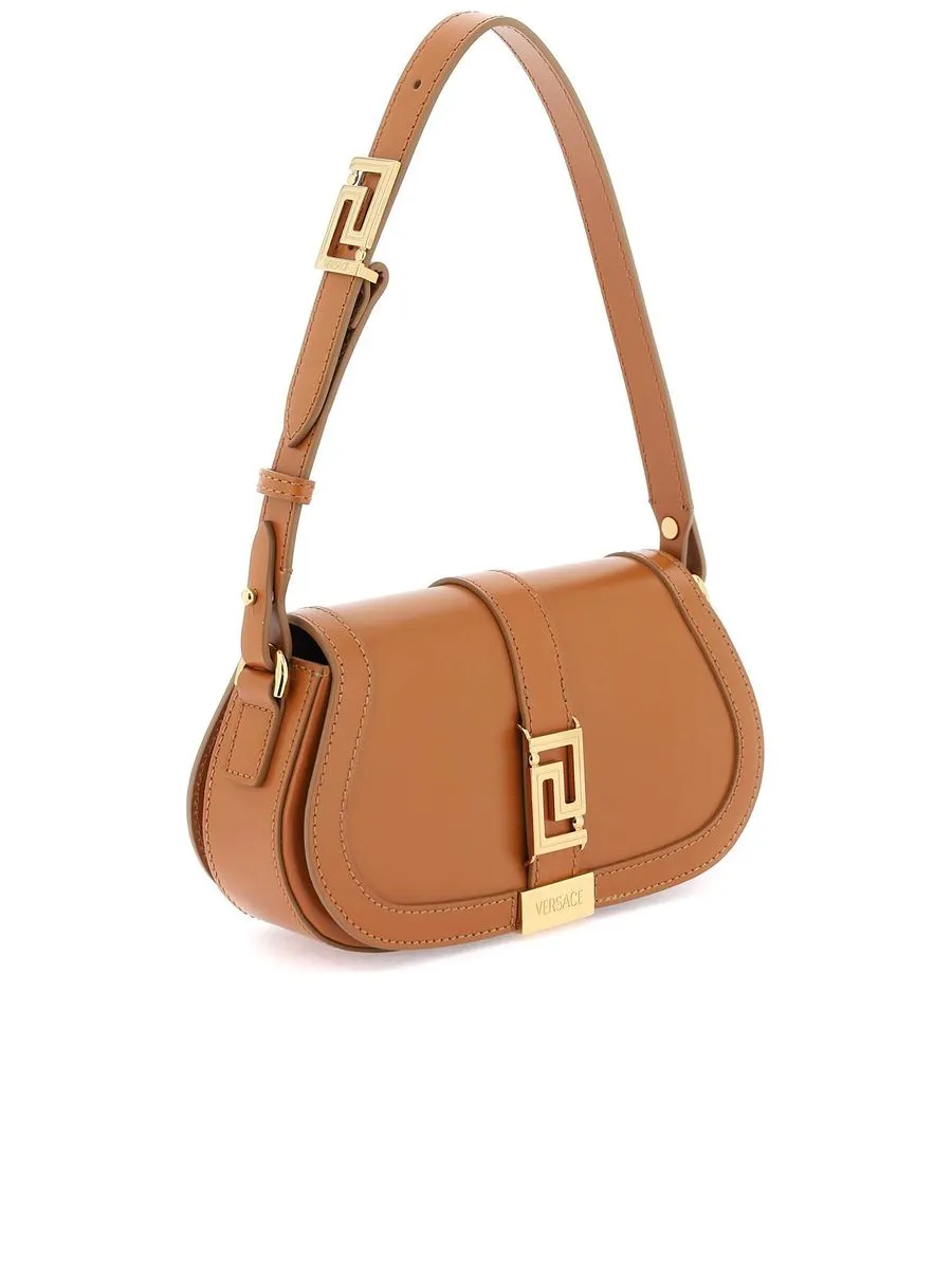 Mini Shoulder Bag with Metal Greca Detail