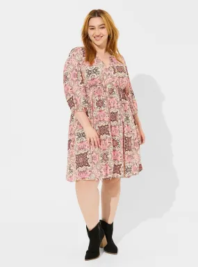 Mini Washable Gauze Tunic Dress
