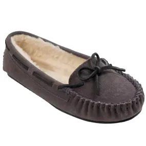 Minnetonka Cally Slipper Grey Suede (Women's)