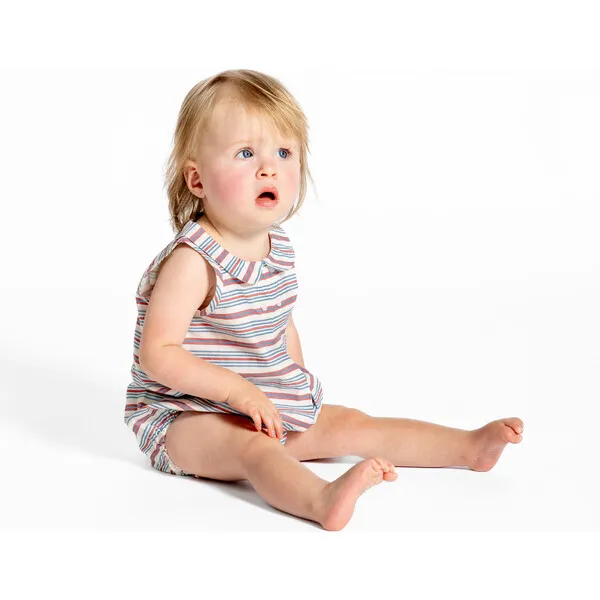 Minnow Baby Vintage Stripe Bubble Romper