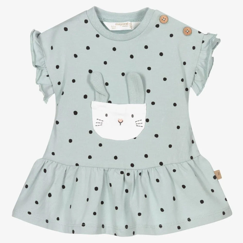 Mint Green Bunny Baby Dress