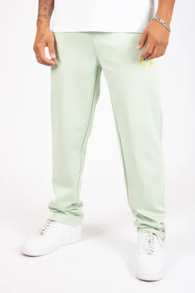 Mint Green Straight Leg Embroidered Golf Club & Popper Hem Jogger