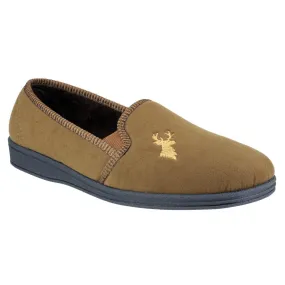 Mirak Stag Slip On Slipper Tan