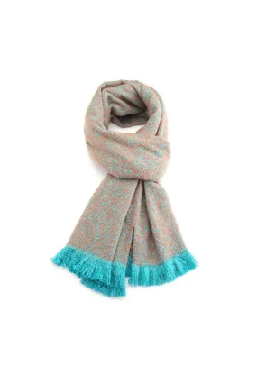 Miss Sparrow Luna Two Tone Scarf, Orange and Turquoise