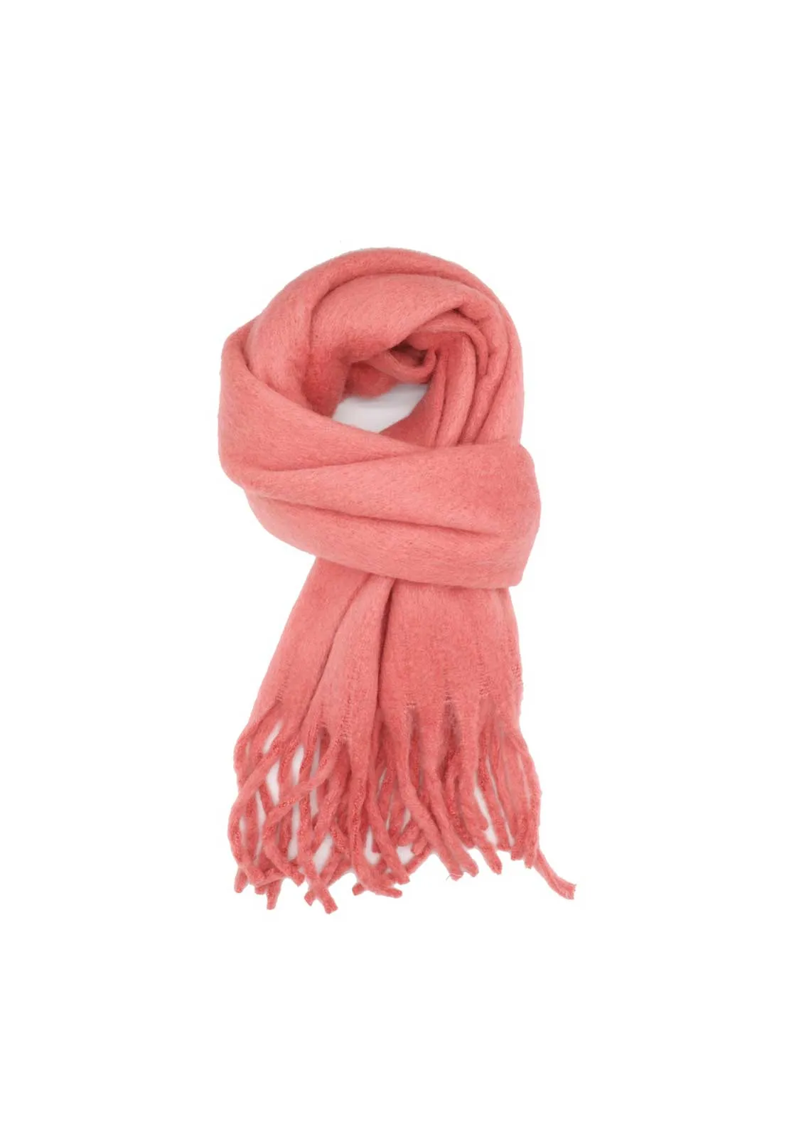 Miss Sparrow Winter Plain Scarf, Coral