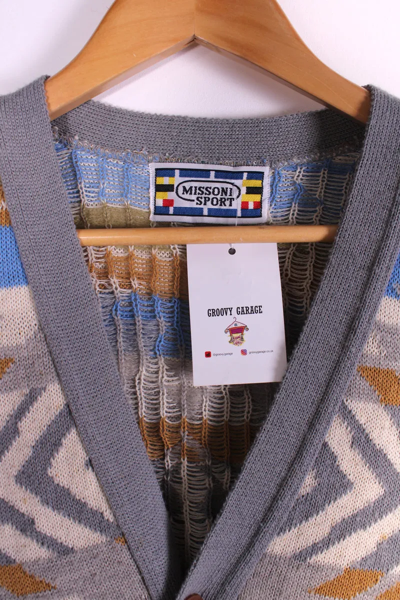 Missoni Knitted Button Up Vest XL