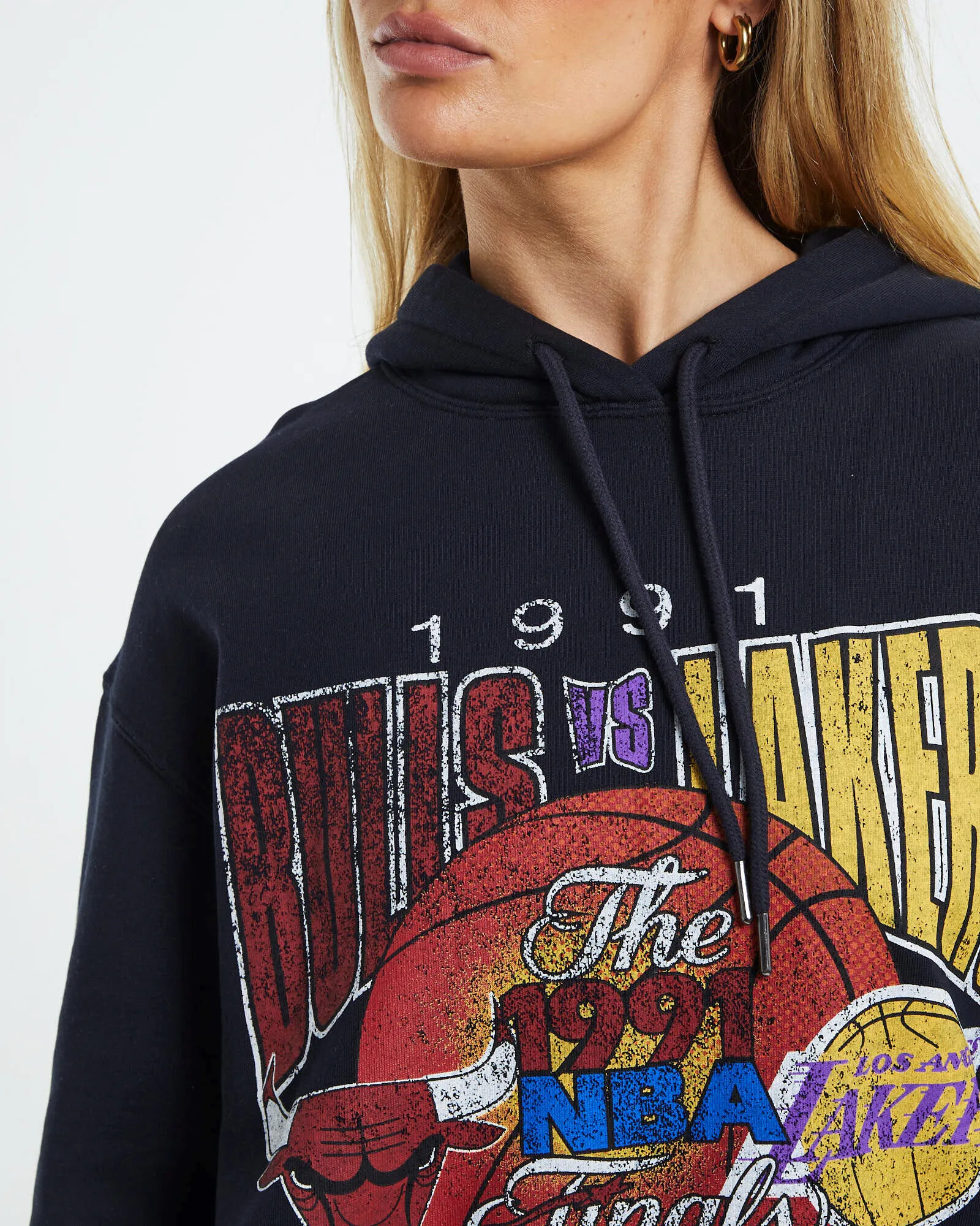 Mitchell & Ness Chicago Bulls Versus Hoodie Faded Black