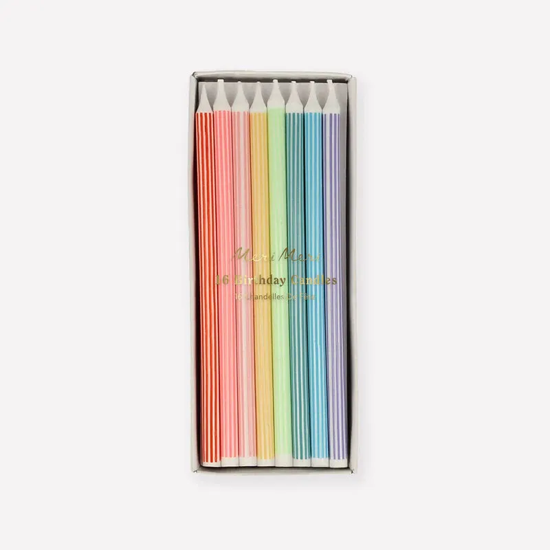 Mixed Stripe Candles