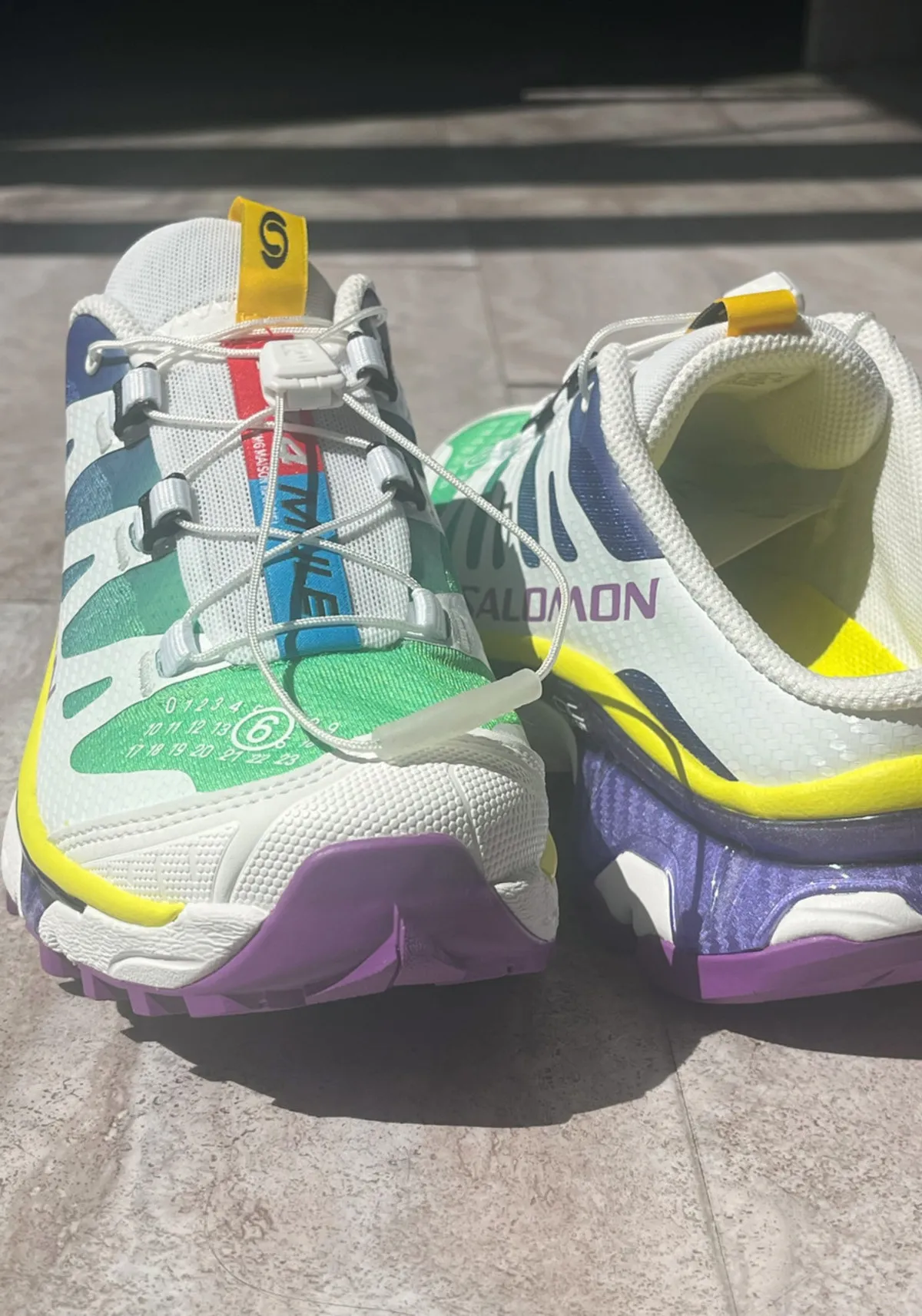 MM6 x Salomon XT 4 Mule - Spectrum Blue/White/Spring Bouquet