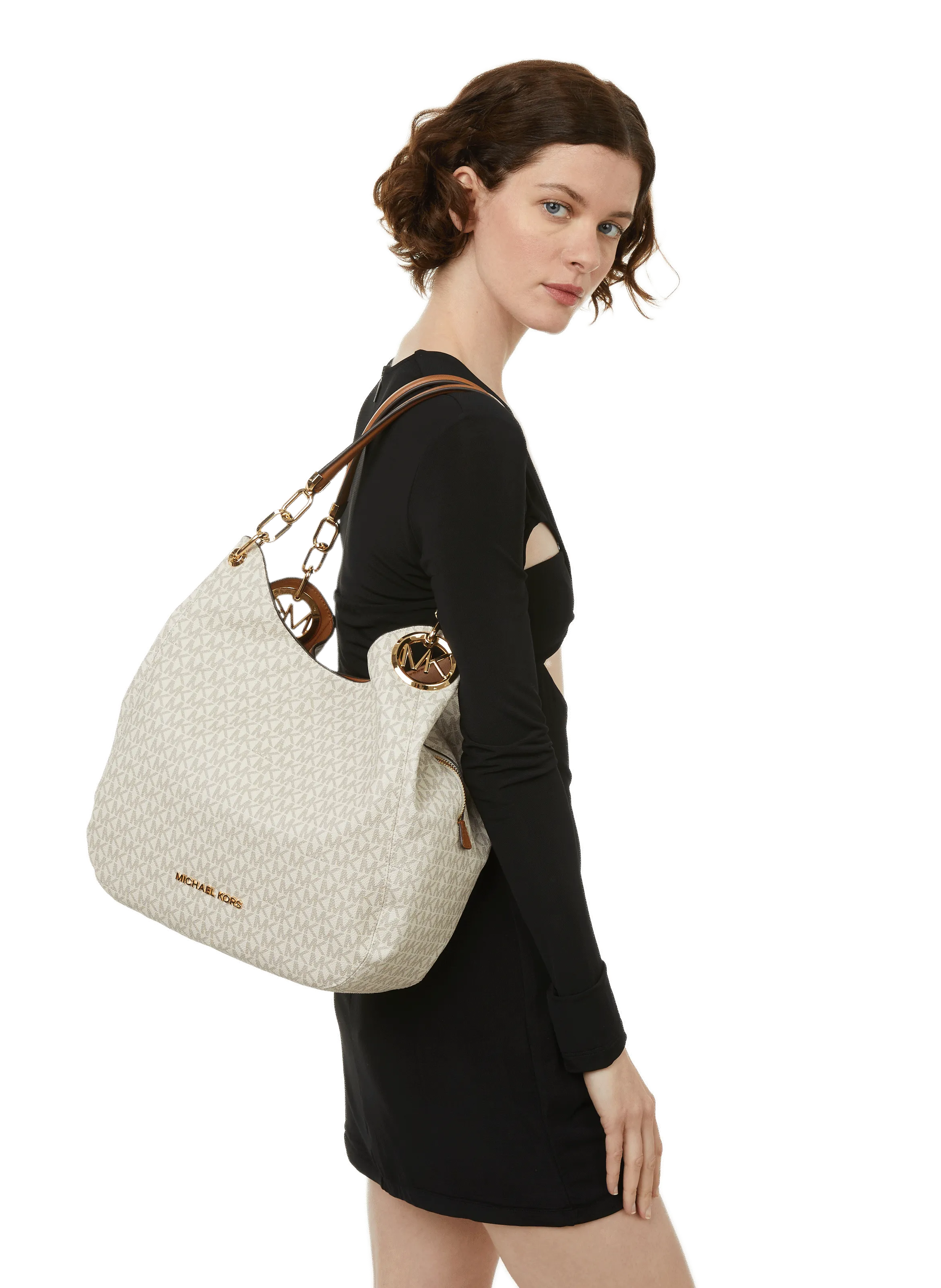 MMK  Monogrammed shoulder bag - Brown