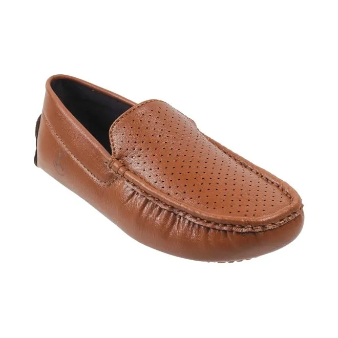 Mochi Boys Tan Casual Loafers