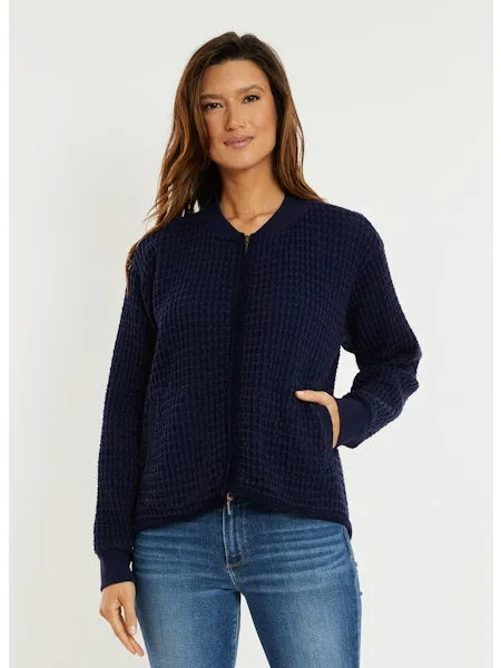 Mododoc 44E-10496 L/S Double Zipped Hi-Lo Jacket