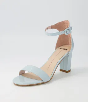 MOLLINI Gessie Pale Blue Patent Leather Sandals