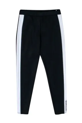 Moncler - Black Leggings w/ White Side Stripes Sz M