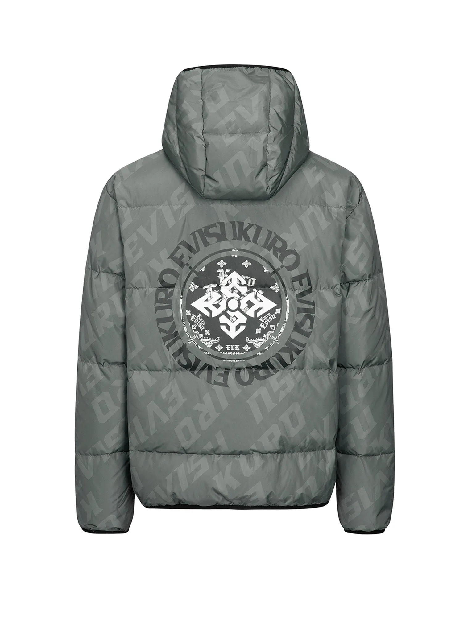 Monogram Print Relaxed Down Jacket