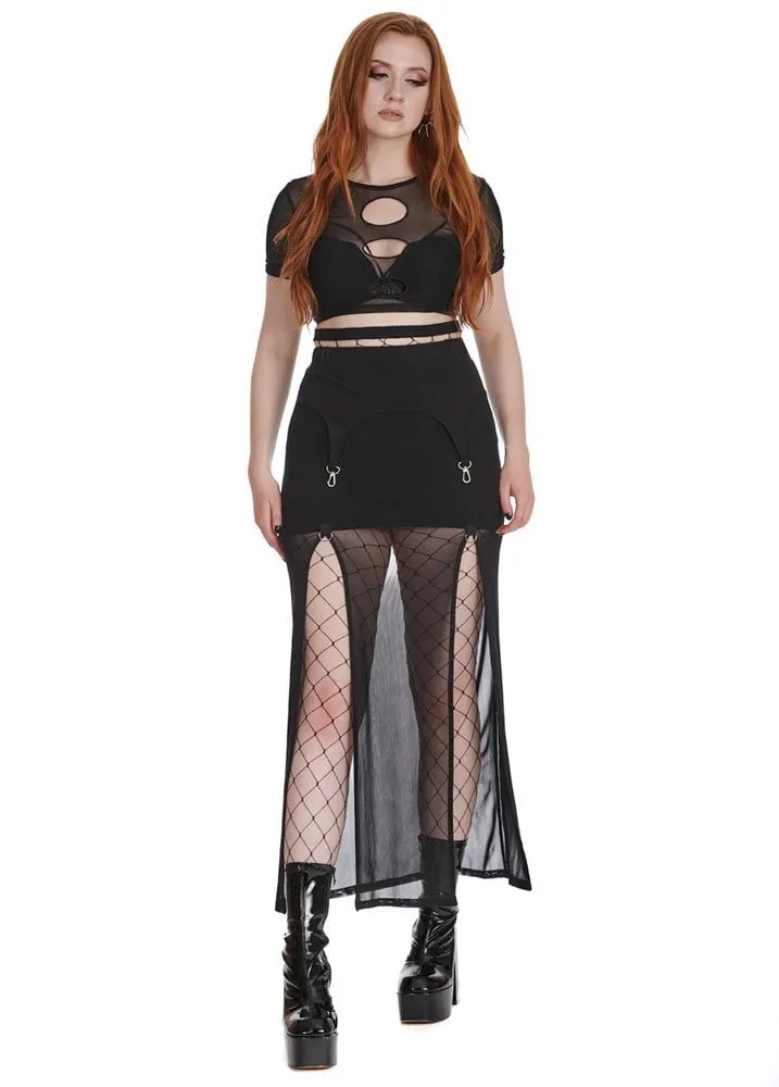 Moody Melody Slit Skirt