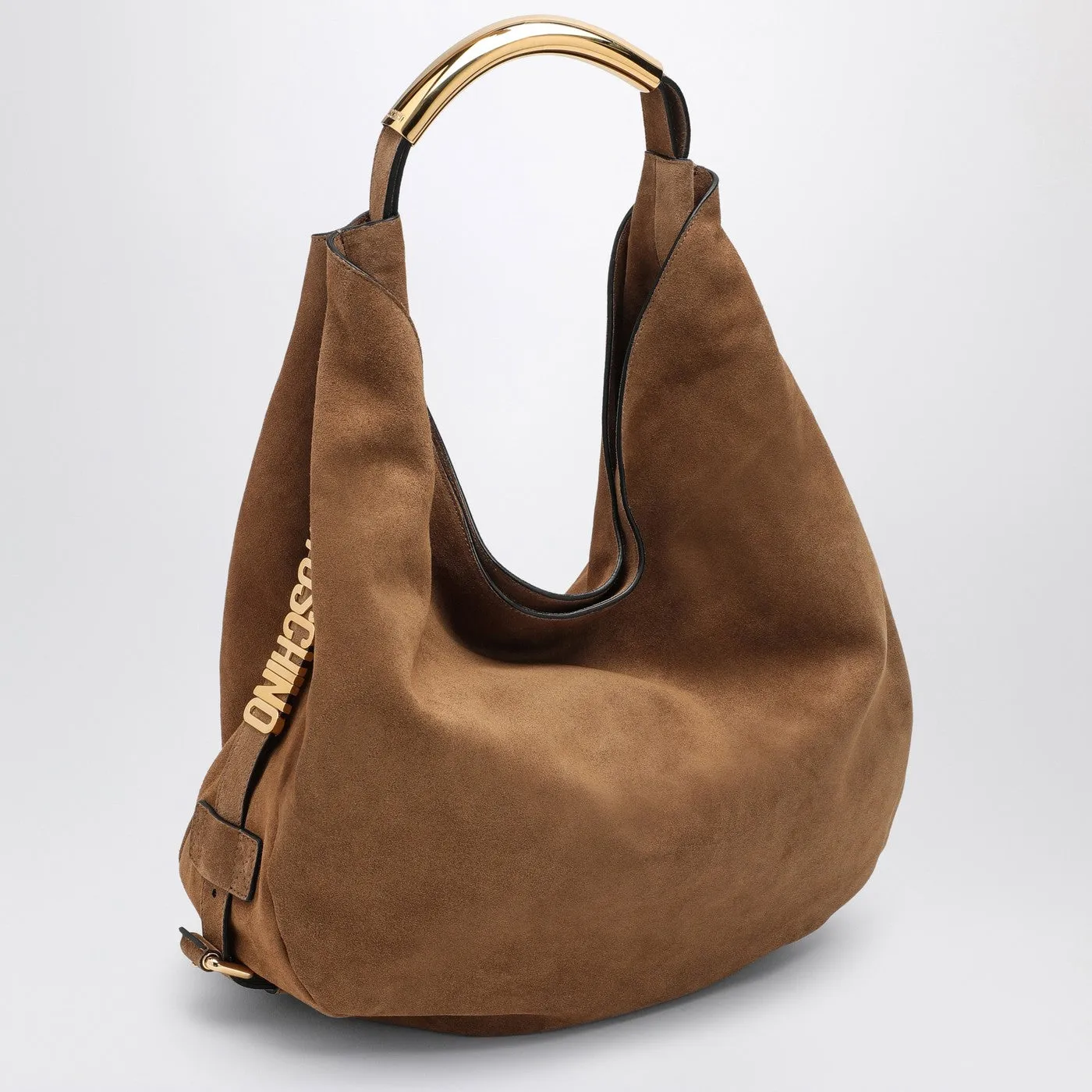 Moschino    Moschino Slouchy Marorne Shoulder Bag In Suede