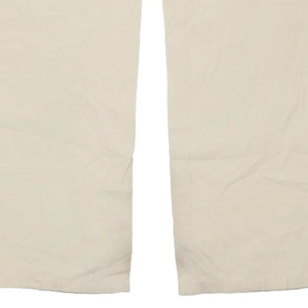 Moschino Trousers - 38W UK 18 Cream Cotton