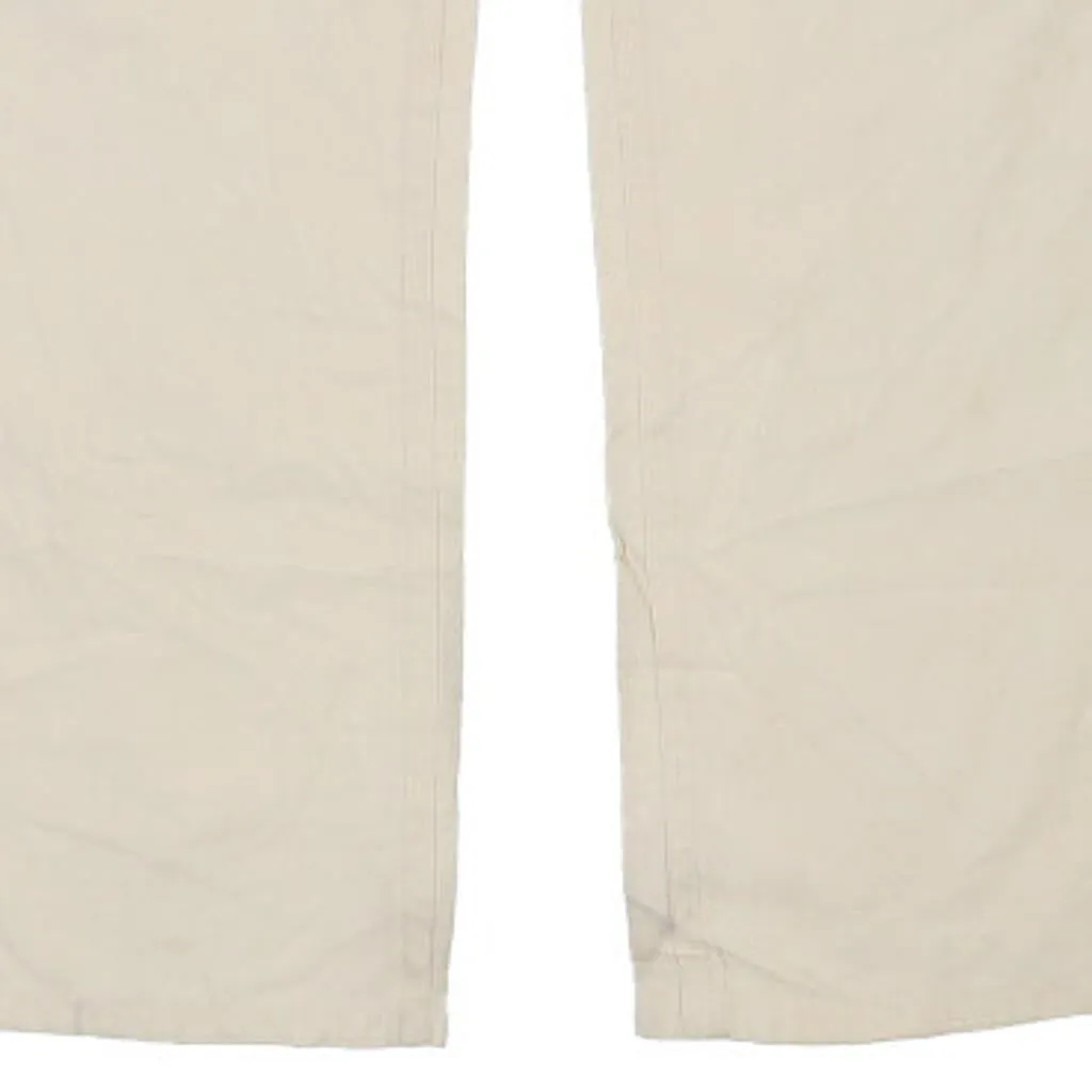 Moschino Trousers - 38W UK 18 Cream Cotton