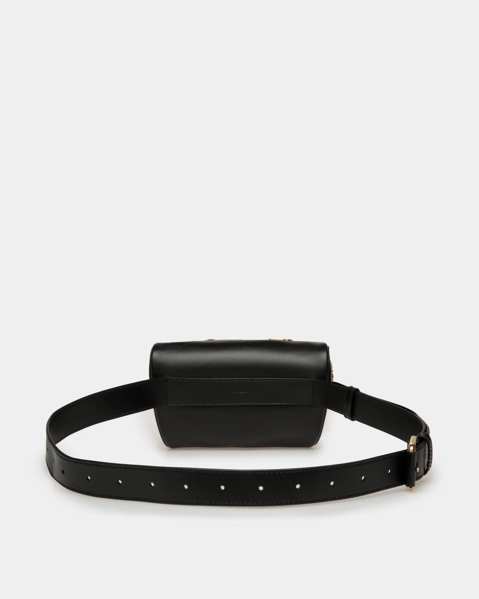 Mountain Belt Bag  in Black Leather 