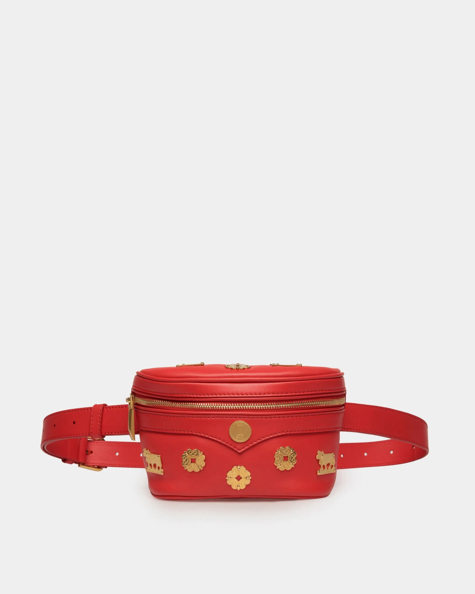 Mountain Belt Bag  in Red Leather 