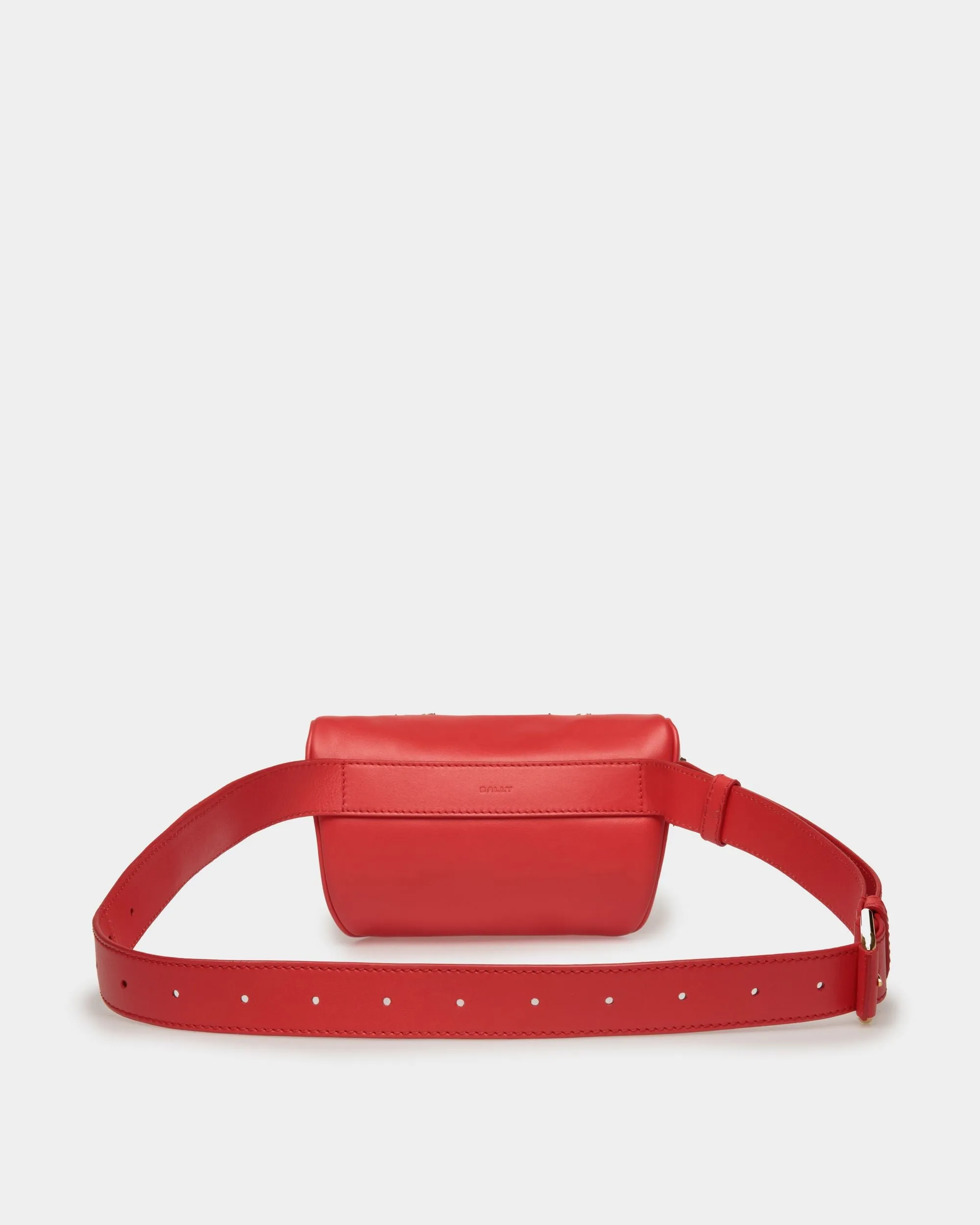 Mountain Belt Bag  in Red Leather 