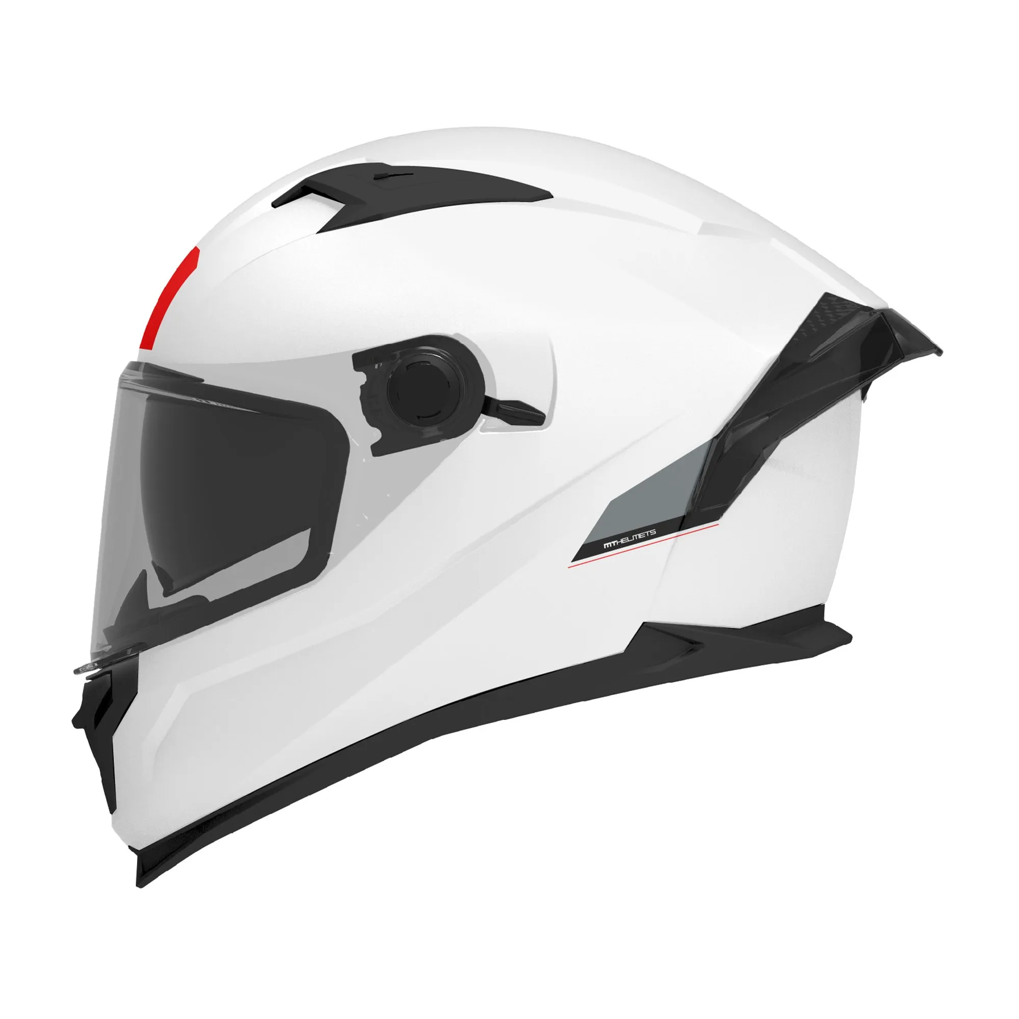 MT Braker Plain Helmet - Pearl White