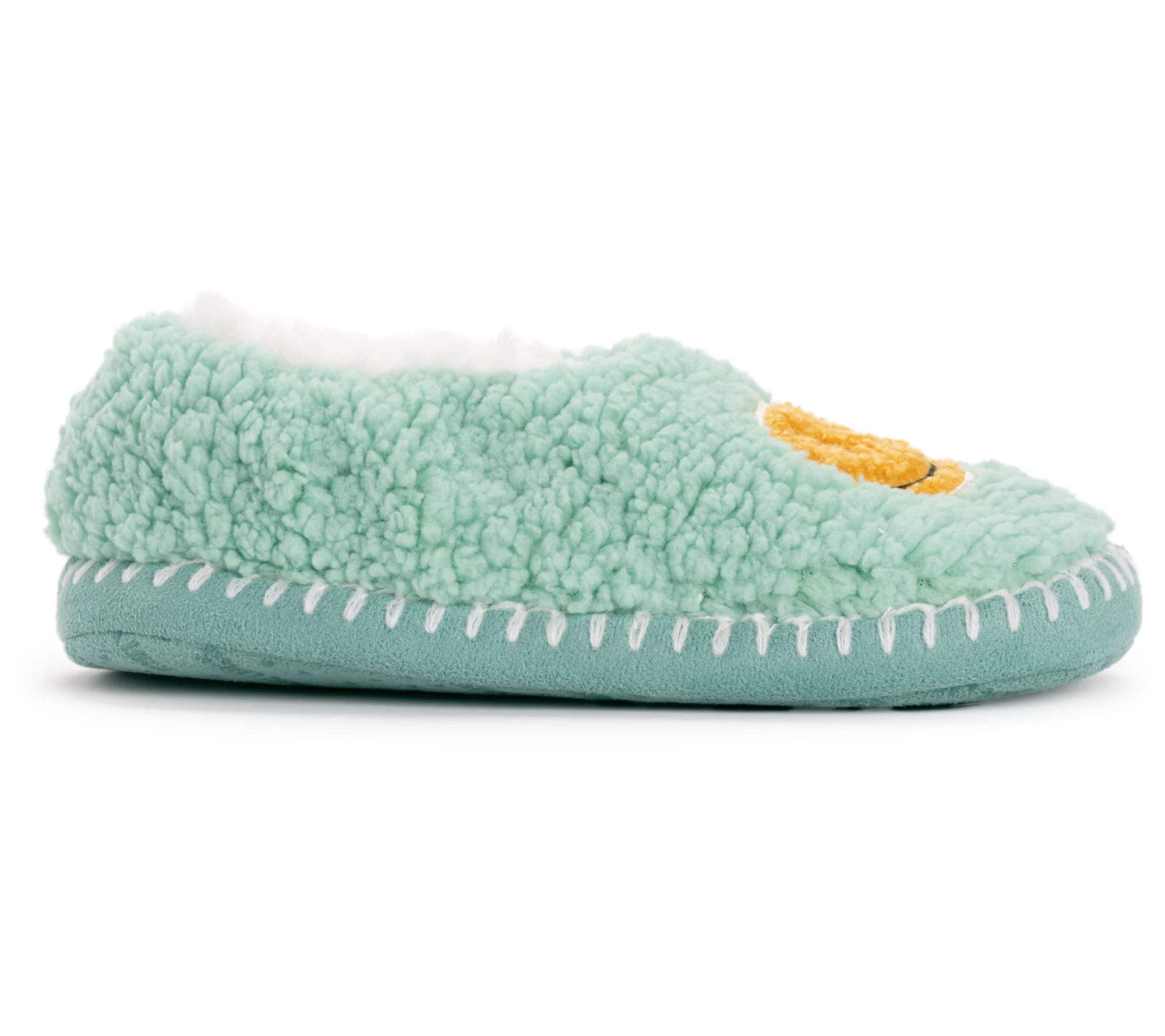MUK LUKS Women's Sherpa Smiley Ballerina Slipper Socks
