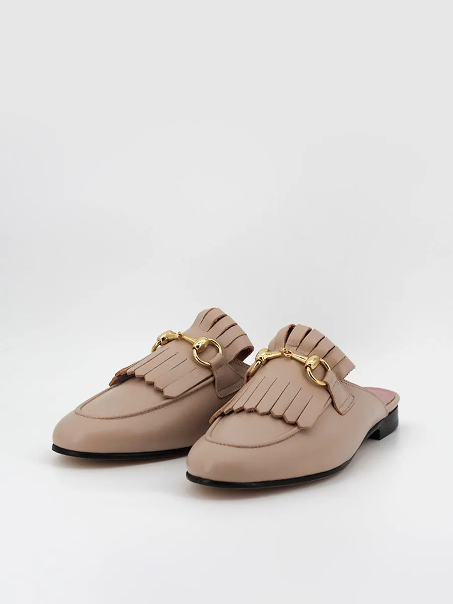 Mules de mujer Casanova piel color nude