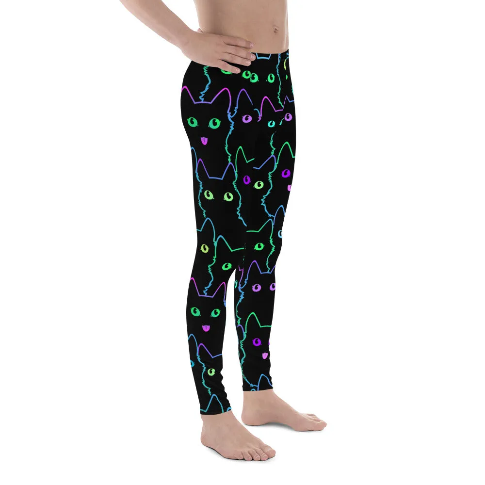Mystic Halloween Cats Men's Leggings