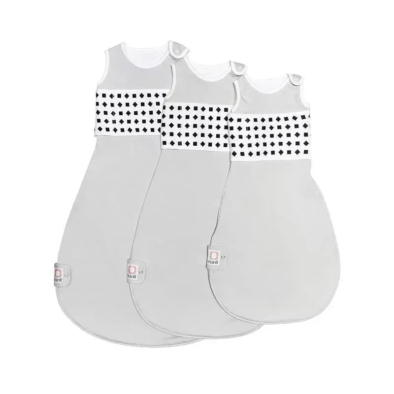 Nanit - Breathing Wear Sleeping Bag, 100% Cotton Baby Sleep Sack. 3-6 Months, Pebble Grey