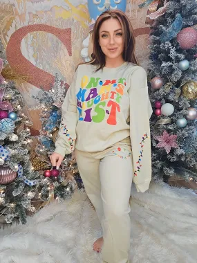 NAUGHTY LIST WITH LIGHTS JOGGER / PULLOVER SET! PINK FRIDAY SPECIAL
