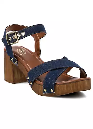 Navy Judies Casual Sandals by Dune London | Look Again