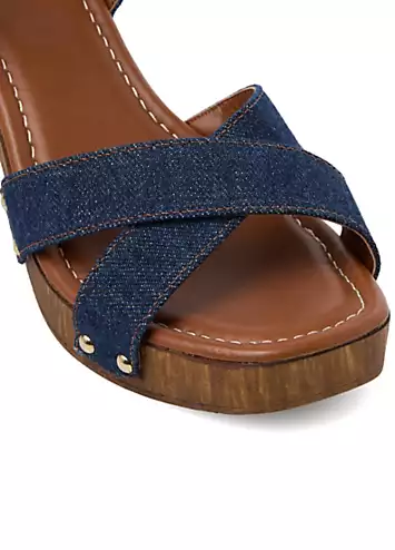 Navy Judies Casual Sandals by Dune London | Look Again