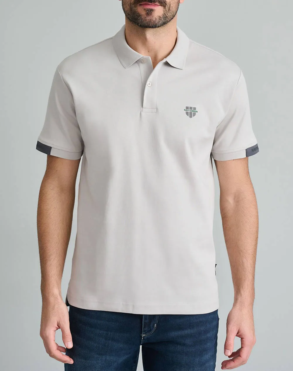 NAVY&GREEN POLO SHIRT - CUSTOM FIT