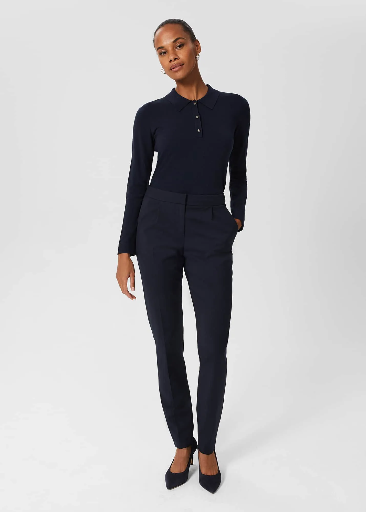 Nelle Jewelled Button Polo Jumper 