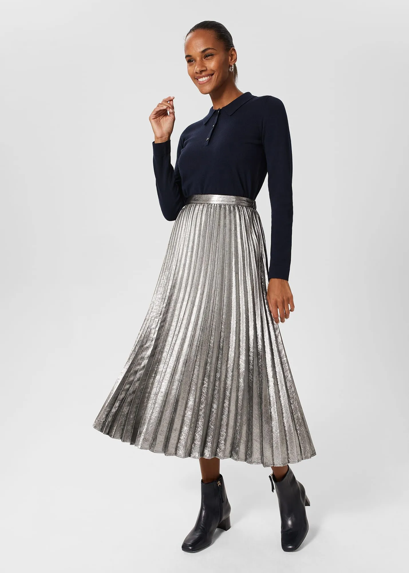 Nelle Jewelled Button Polo Jumper 