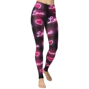 Neon Love Yoga Leggings