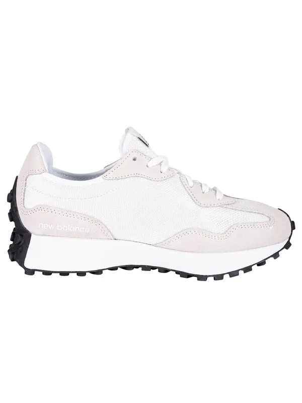 New Balance 327 Suede Trainers - White/Black