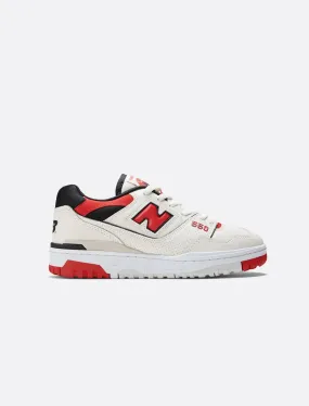 NEW BALANCE 550 SEA SALT TRUE RED   CREAM